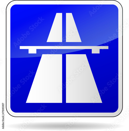 Vector freeway blue sign