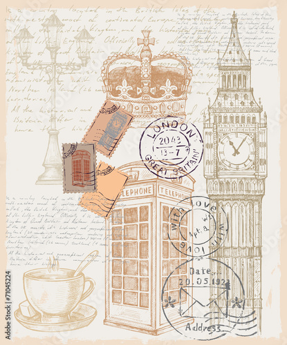 illustration of telephone great britain