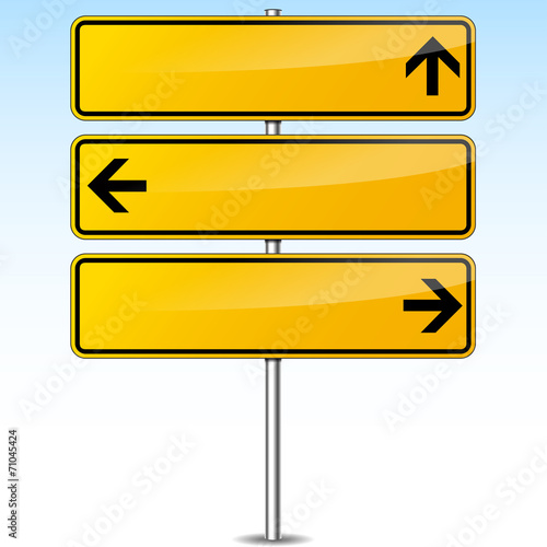Vector yellow arrows signs