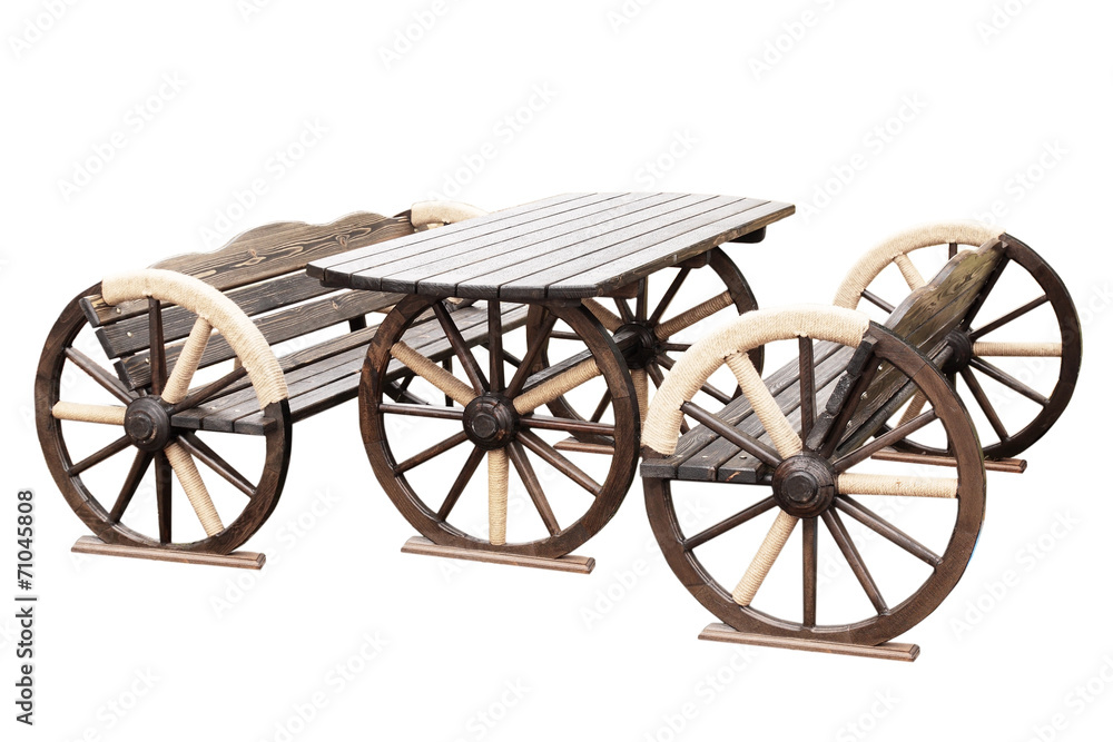 Fototapeta premium table and benches