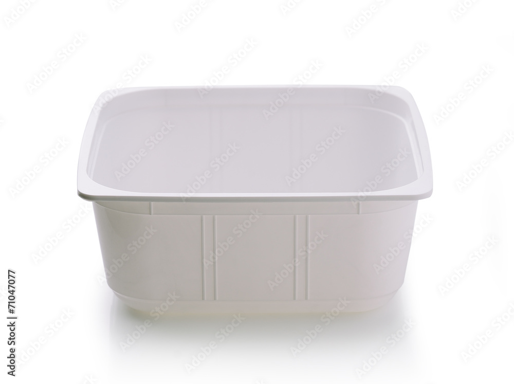 Plastic food box isolated on white background Plastic food box isolated on white background