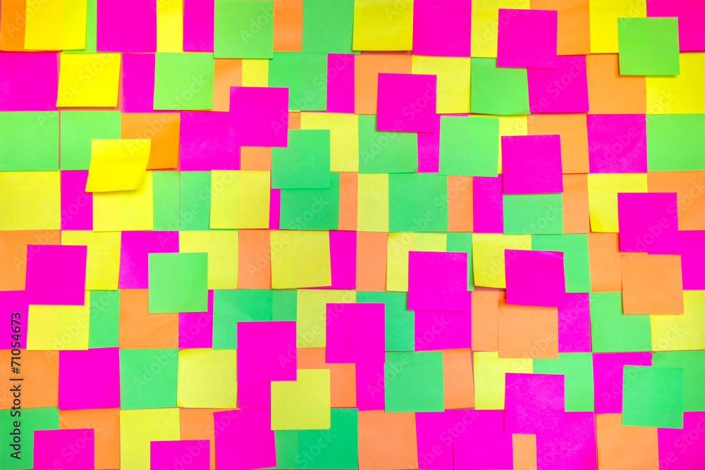 Colored post it notes background Colored post it notes background