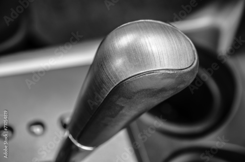 Gearstick inside a car photo