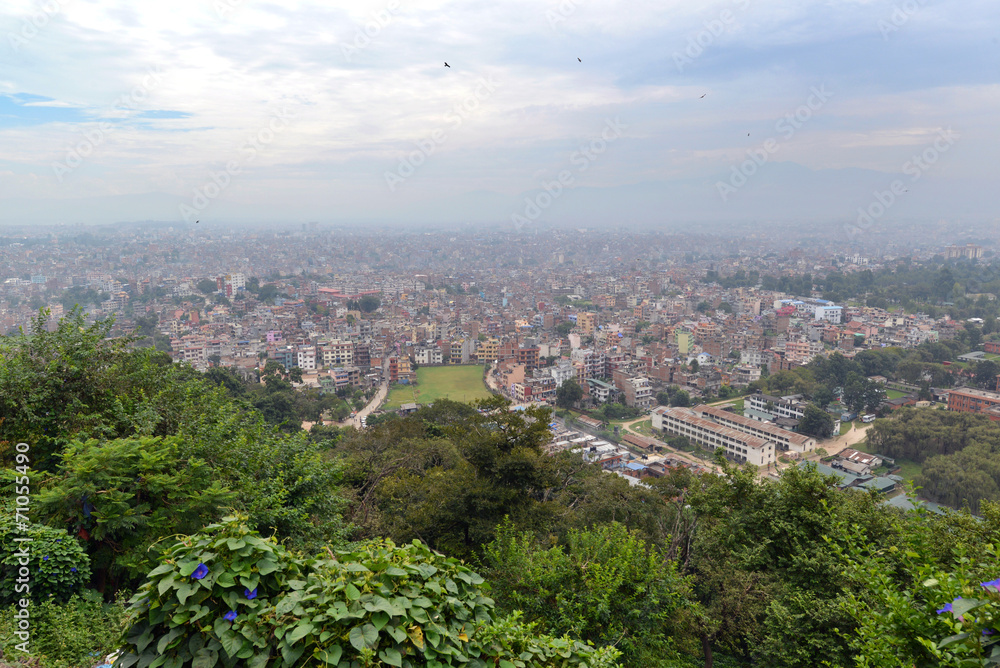 View of Kathmandu city from Swayambhunath temple