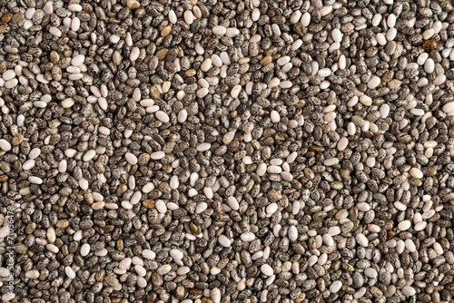 Close up view from above of Chia seeds