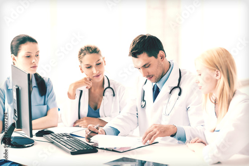 team or group of doctors working