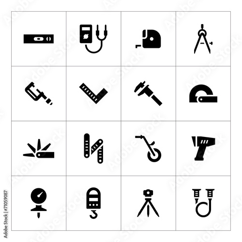 Set icons of measuring tools