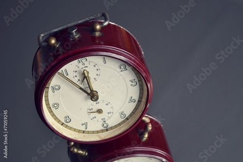 Filtered picture of a vintage alarm clock