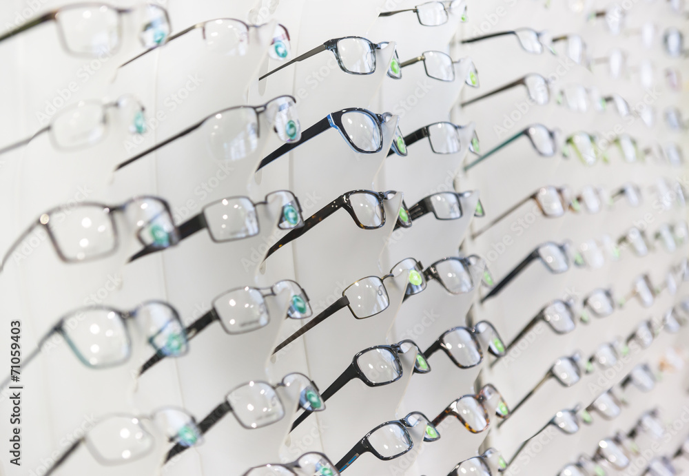 Glasses on display Glasses on display