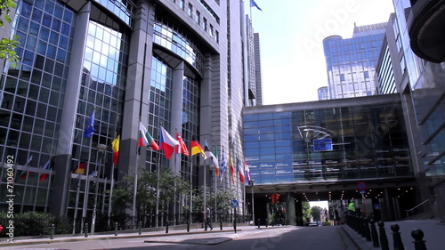 European parliament in Brussels (Belgium). photo