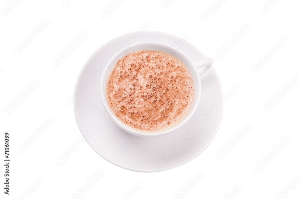 Tasse Kaffee Kakao mit Schaum Tasse Kaffee Kakao mit Schaum