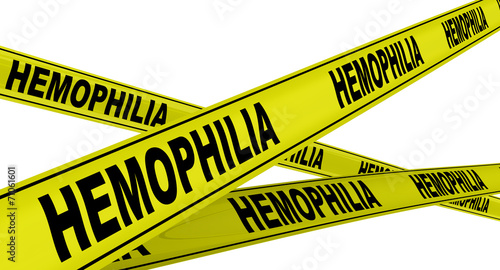Гемофилия (hemophilia). Желтая оградительная лента © waldemarus