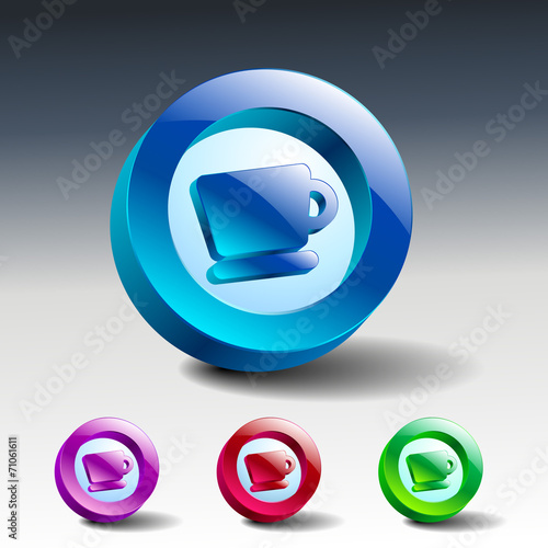 cup icon vector coffee button drink