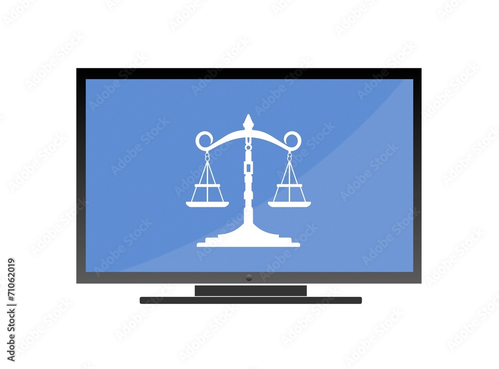 Justice dans un écran de télévision Justice dans un écran de télévision