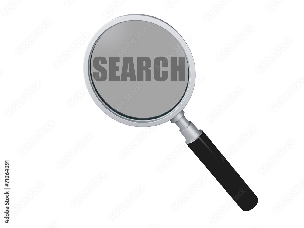 Magnifying Glass on White Background Magnifying Glass on White Background
