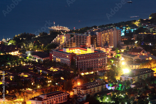 Resort village Camyuva Kemer, Antalya Province, Turkey, night, t photo