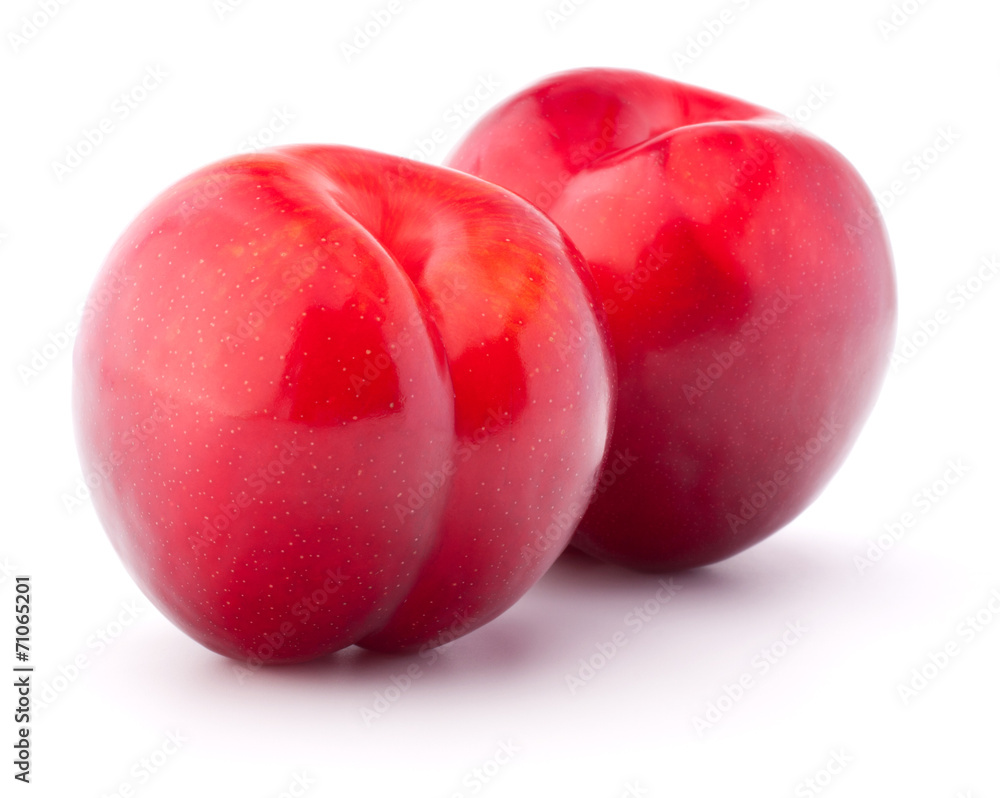 Sweet plum isolated on white background cutout Sweet plum isolated on white background cutout