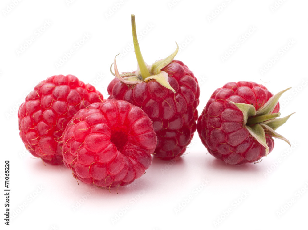 Sweet raspberry isolated on white background cutout Sweet raspberry isolated on white background cutout