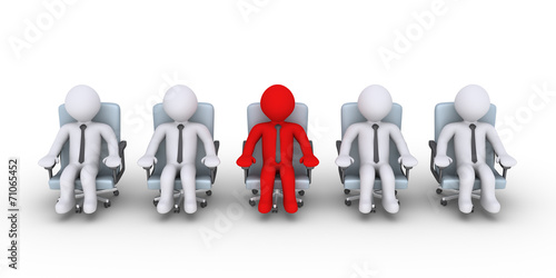 Obraz na plátně Businessman stands out of others
