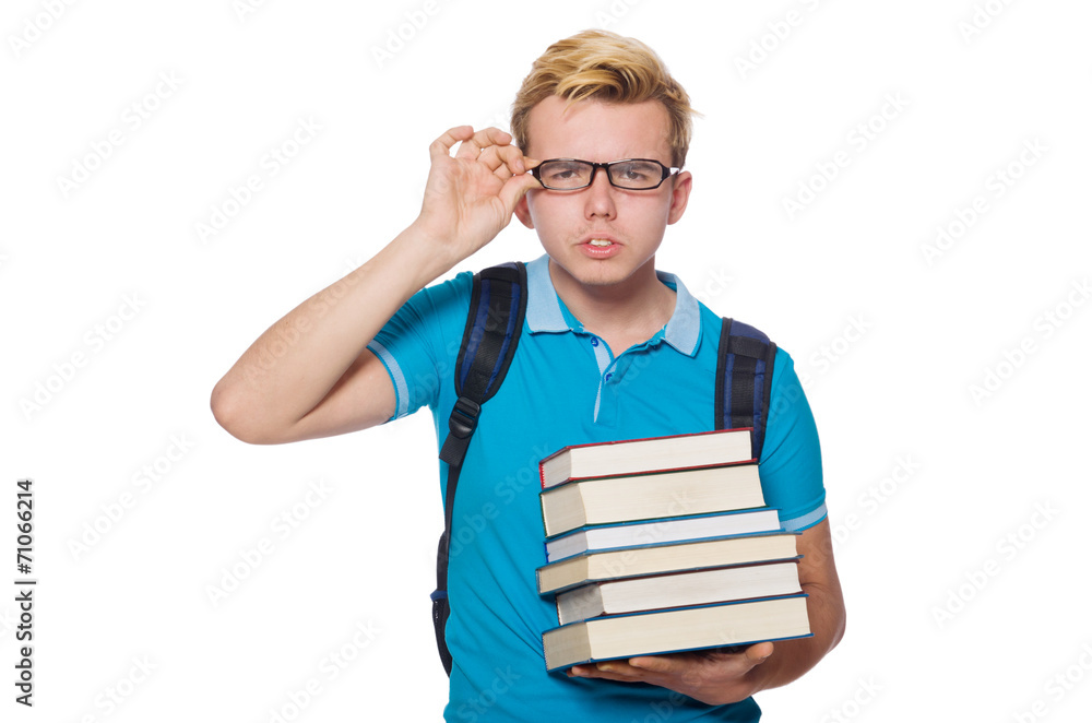 Young student isolated on the white background Young student isolated on the white background