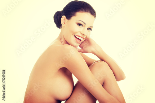 Εκτύπωση καμβά Sexy happy fit naked woman