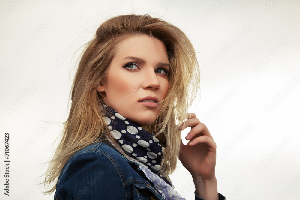 Portrait of happy young fashion woman outdoor Portrait of happy young fashion woman outdoor