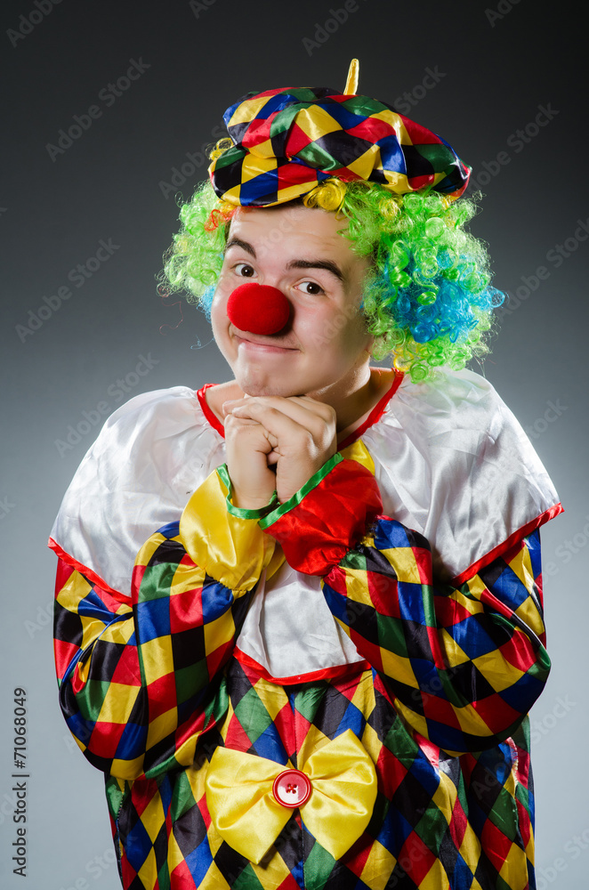 Funny clown in humor concept Funny clown in humor concept