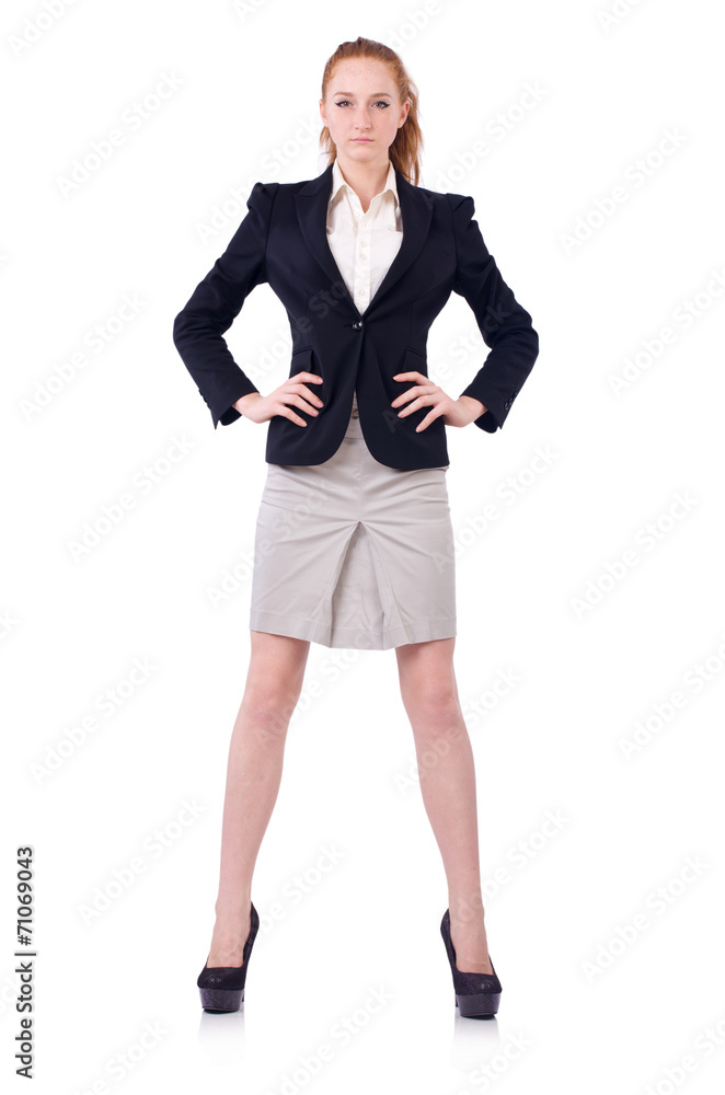 Businesswoman isolated on the white background Businesswoman isolated on the white background