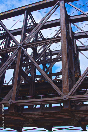 Steel Girders of a Bridge Span © kenkistler1