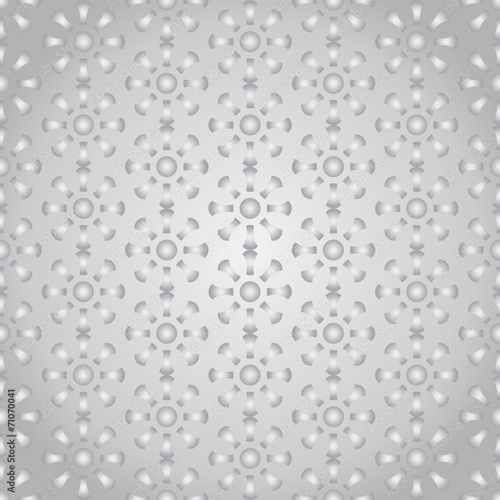 Silver Retro Bone and Circle Pattern on Pastel Color