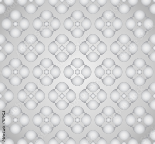 Silver Abstract Flower and Circle Pattern on Pastel Background © steafpong