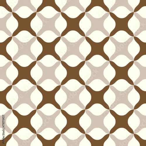 Brown Abstract Cross Pattern on Pastel Color
