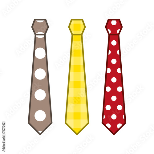 Neck ties collection. Vector illustration