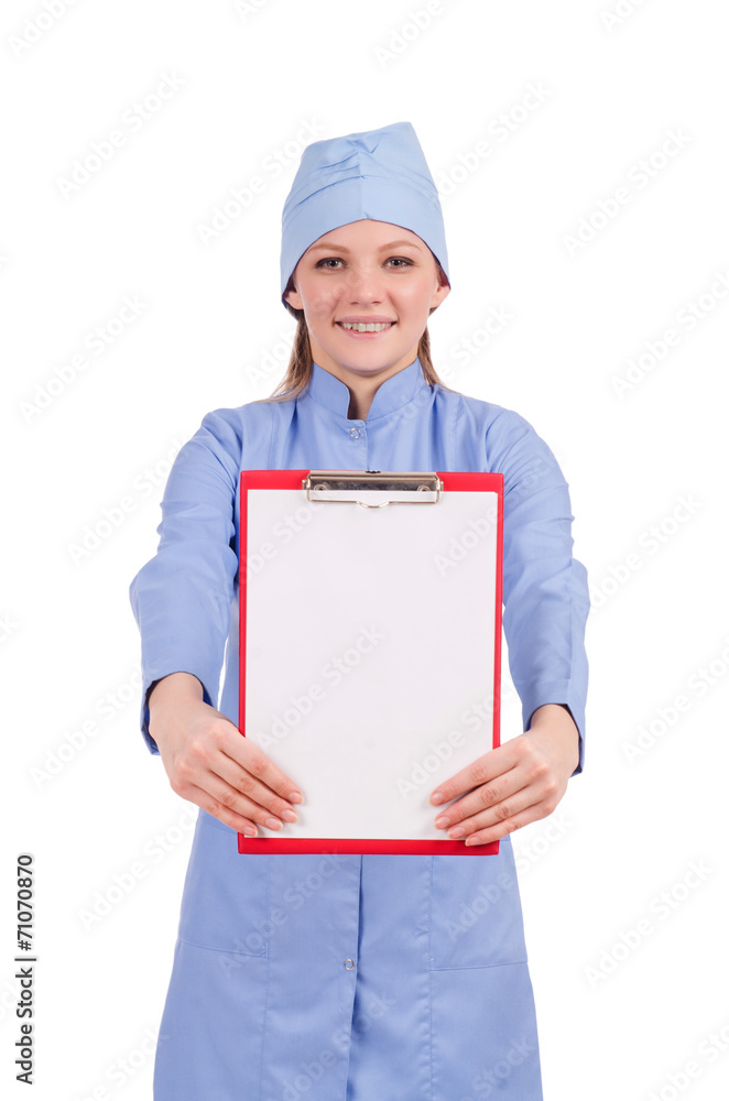 Young doctor isolated on the white Young doctor isolated on the white