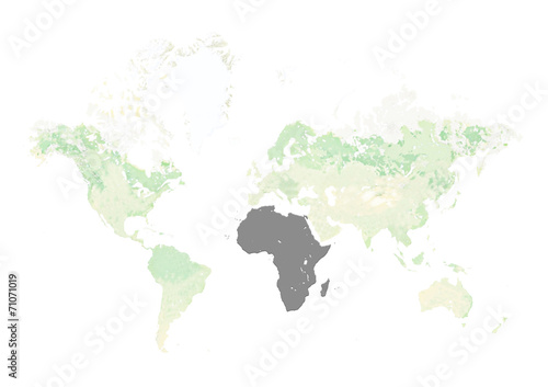 World Map on white background. map of Africa