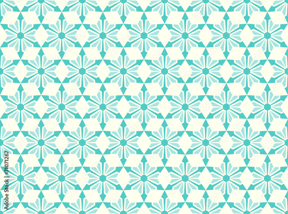 Turquoise Abstract Star and Arrow Shape Seamless Pattern Turquoise Abstract Star and Arrow Shape Seamless Pattern