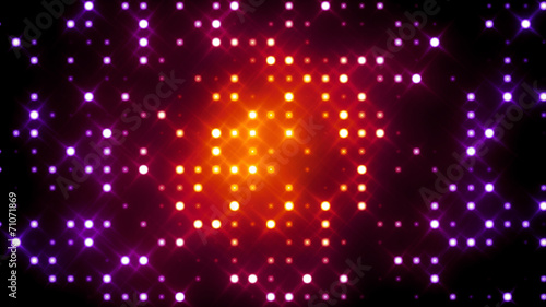 Red Glittering Light Grid
