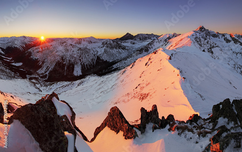 Night mountain - Tatras at winter photo