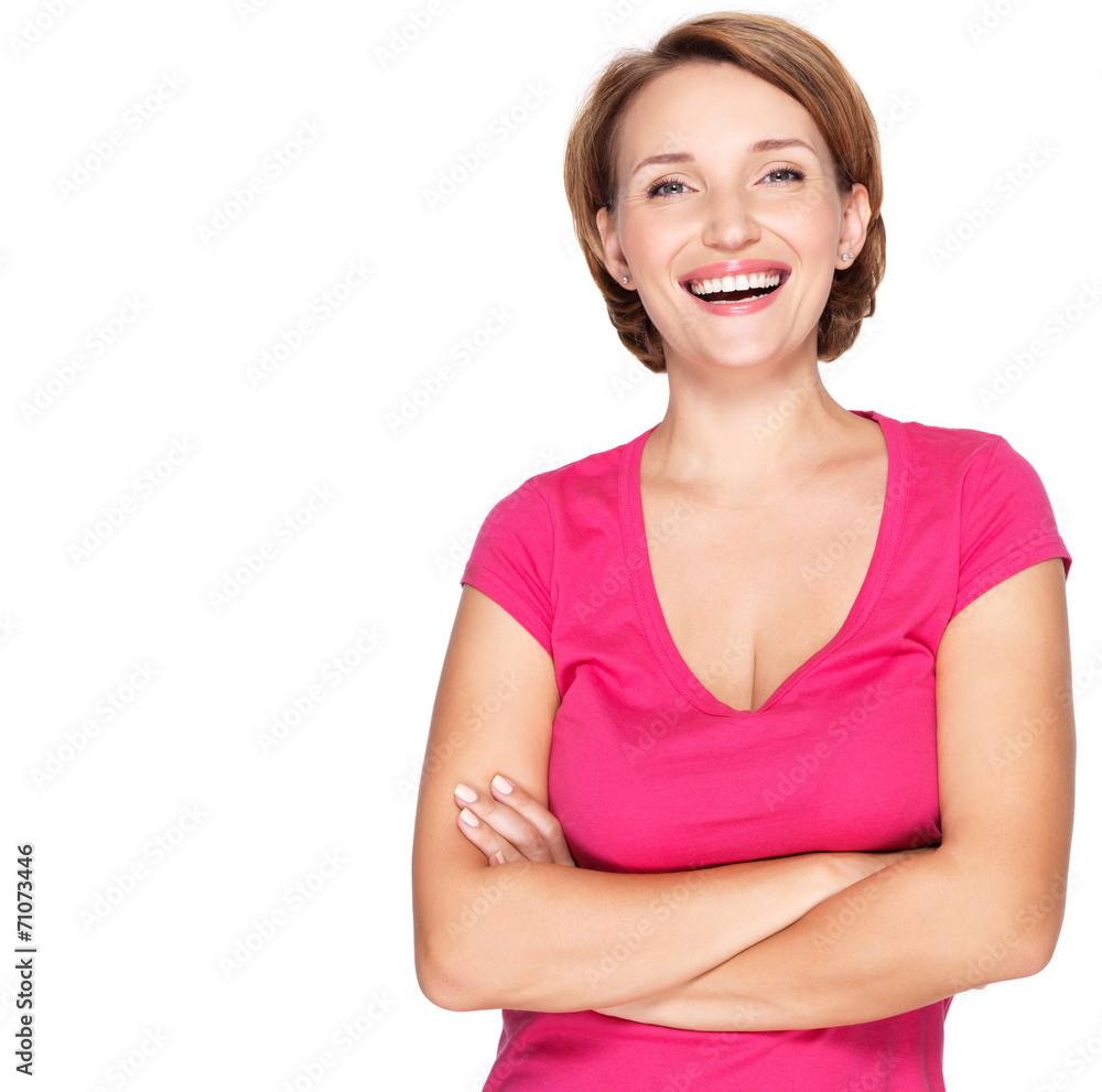 Portrait of a beautiful young adult white happy woman Portrait of a beautiful young adult white happy woman