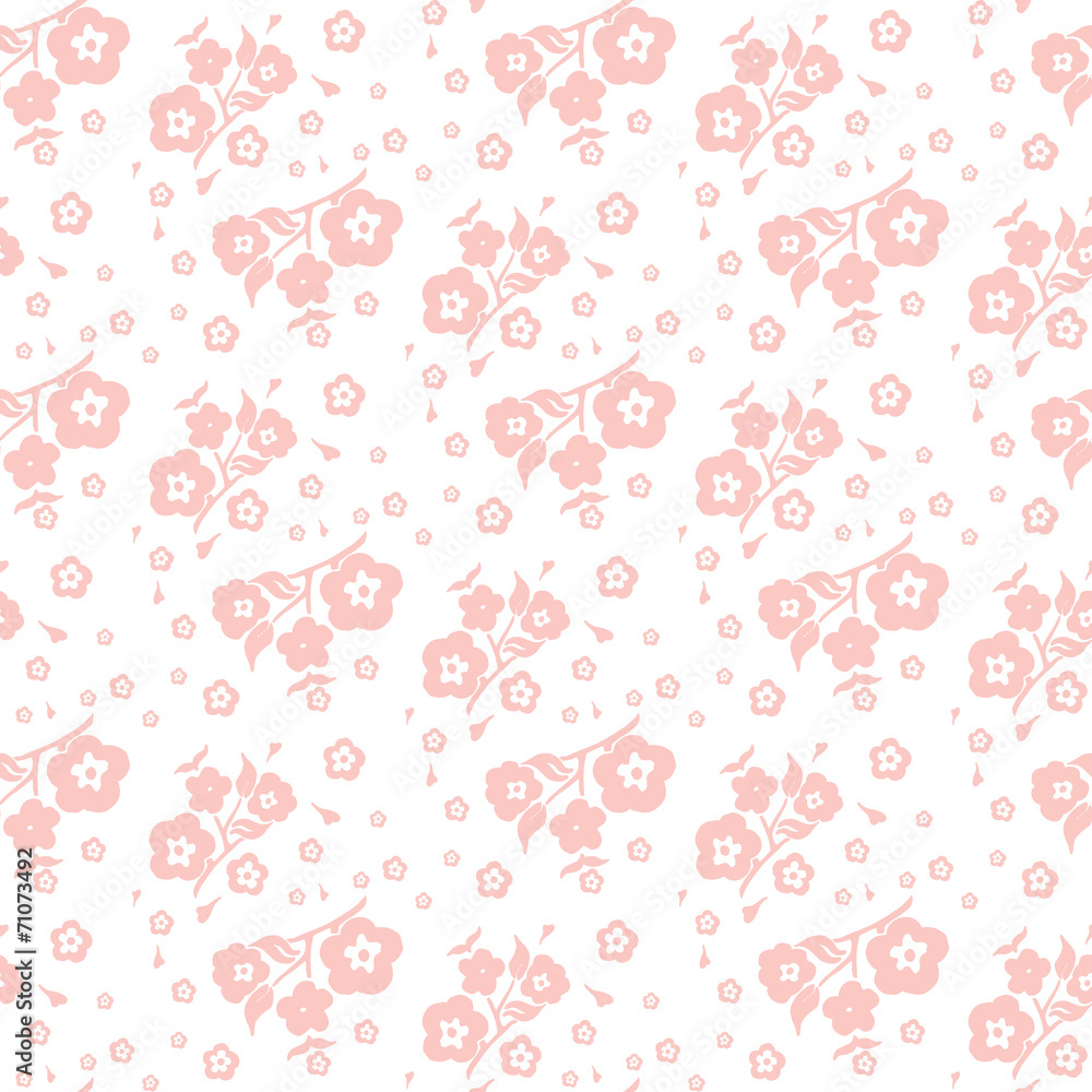 peach on a white background seamless pattern