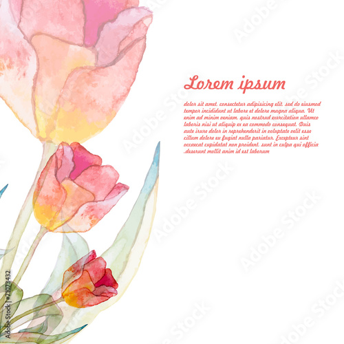 Wallpaper Mural watercolor flowers. Torontodigital.ca