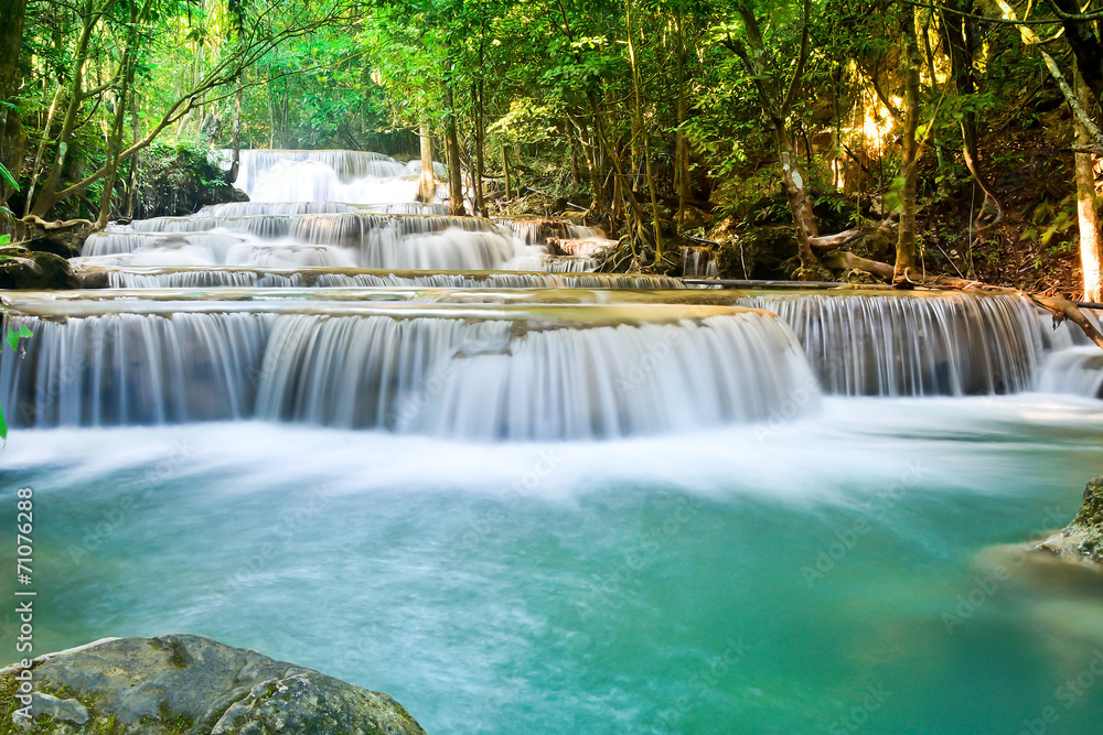 Beautiful waterfall in deep forest Beautiful waterfall in deep forest