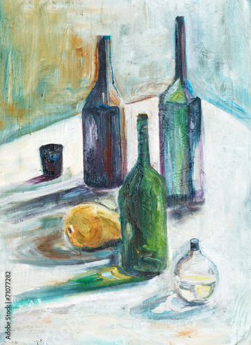 Still life with bottles