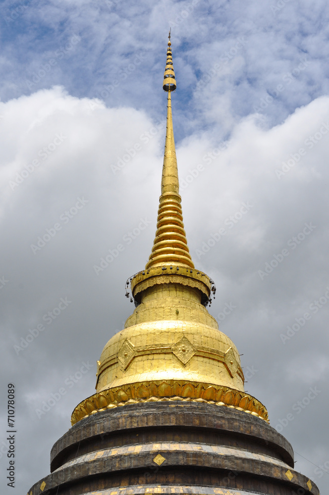 Thai Lanna style ancient pagoda