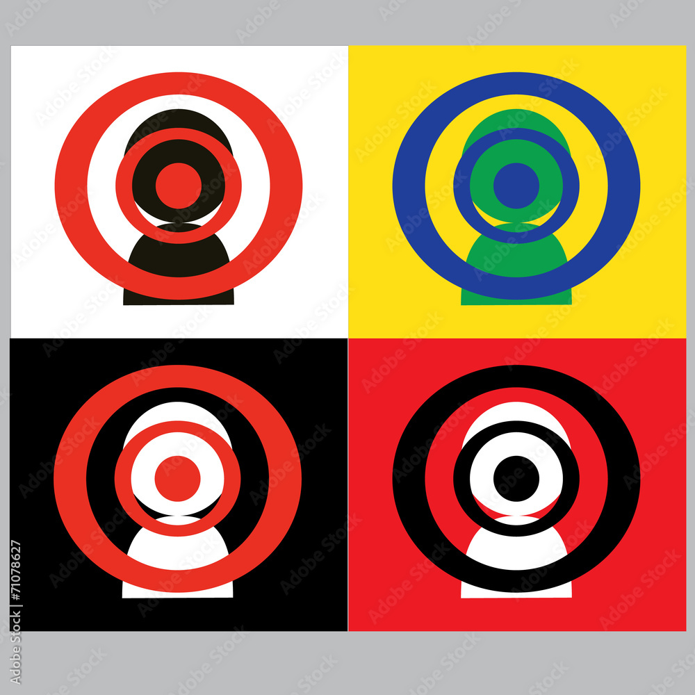 Target marketing or audience person logo Target marketing or audience person logo