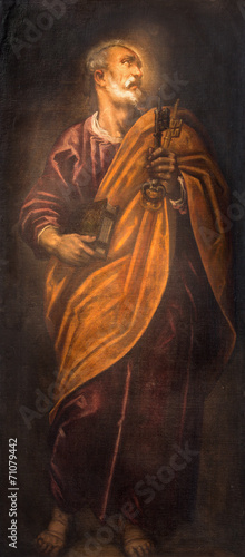 Padua - st. Peter paint in church Santa Maria dei Servi.