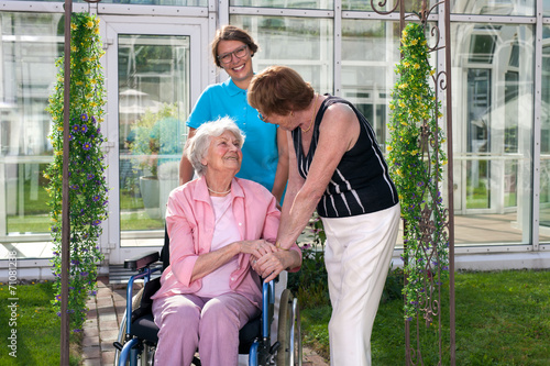 Принти на полотні Two Health Care Professionals for Old Age Patient.