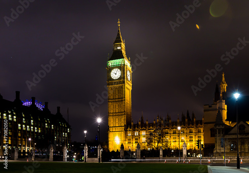 Canvas Print big ben at night london uk