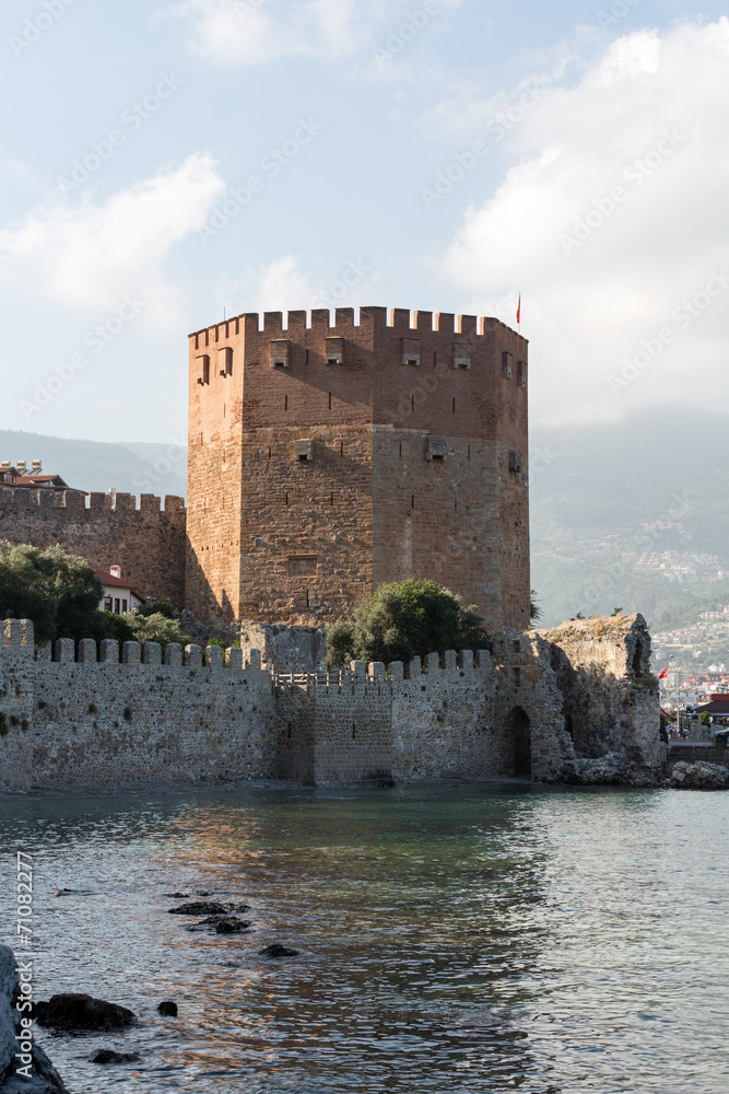 Kizil Kule or Red Tower in Alanya, Antalya, Turkey