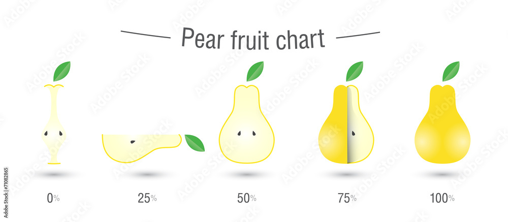 Pear fruit charts infographics